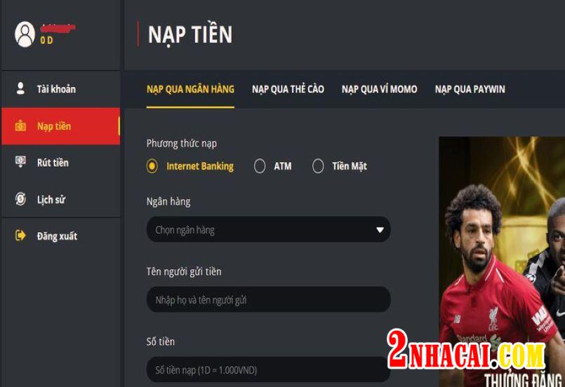 Nạp tiền tại nhà cái Nbet có dễ dàng không