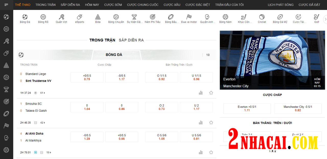 Cá cược thể thao tại nhà cái 188Bet có hấp dẫn