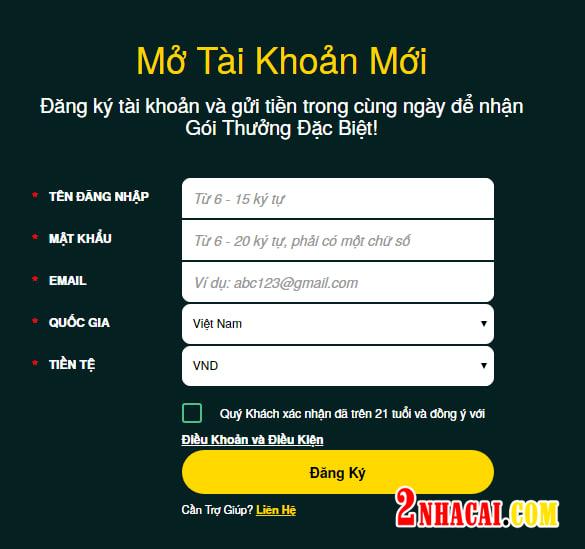 Hướng dẫn đăng ký tài khoản V9Bet